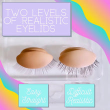 Load image into Gallery viewer, STRAIGHT Eyelash Realistic Eyelids - No Mannequin Head