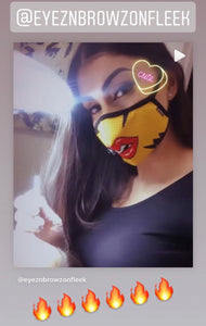 DISCONTINUED - "These Lips Are Made For Not Talkin'" Vog Mask - Military Grade, Activated Carbon Mask
